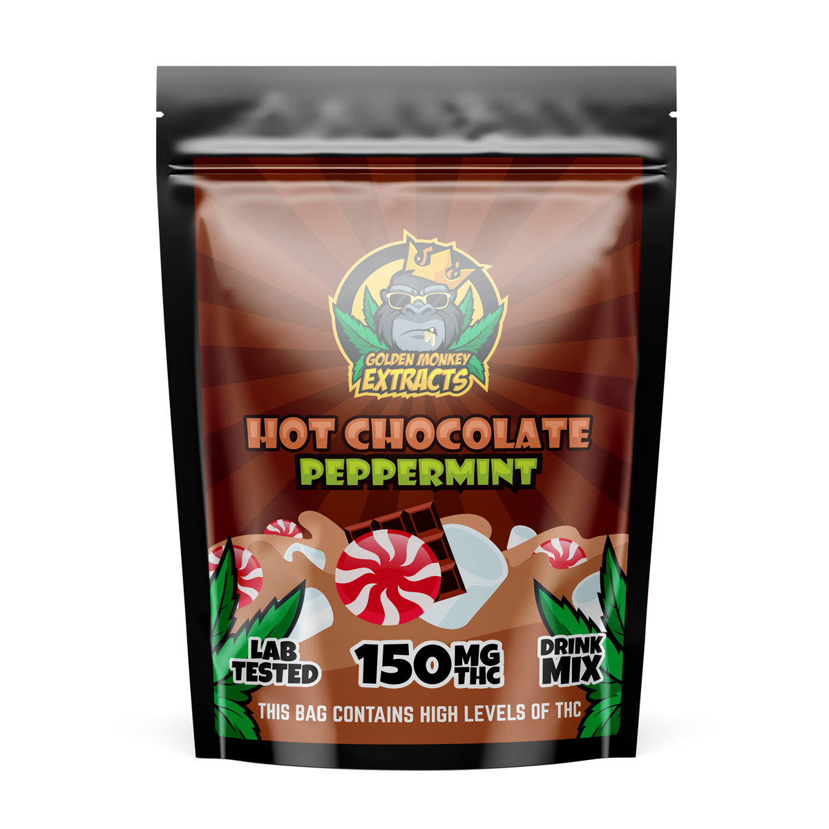 Golden Monkey Extracts: Hot Chocolate Peppermint Mix (150MG THC)