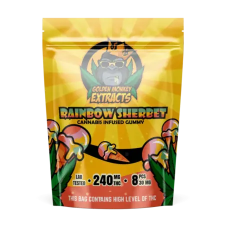 Golden Monkey Extracts: Rainbow Sherbert Edibles (240MG THC)