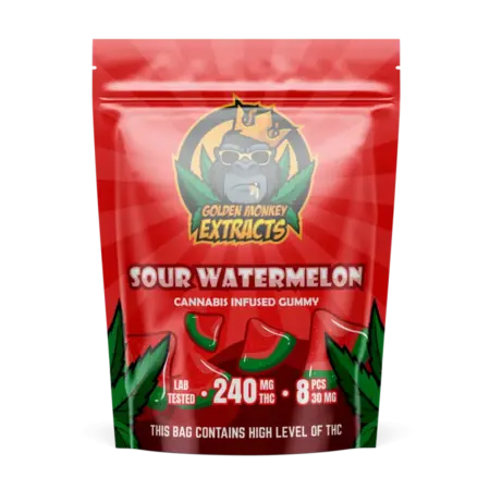 Golden Monkey Extracts: Sour Watermelon Edible (240MG THC)