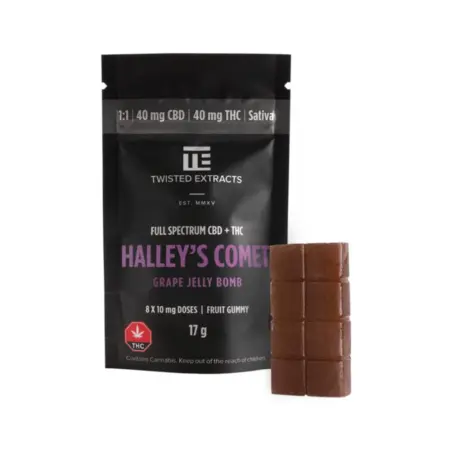 Twisted Extracts – Grape Halley’s Comet Jelly Bomb (40mg THC + 40mg CBD)