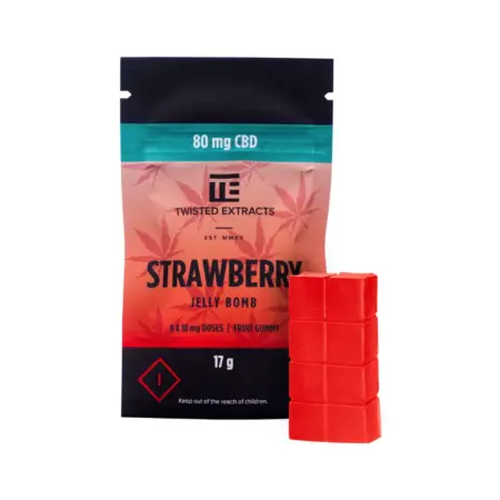 Twisted Extracts – Strawberry CBD Jelly Bomb (80mg CBD)
