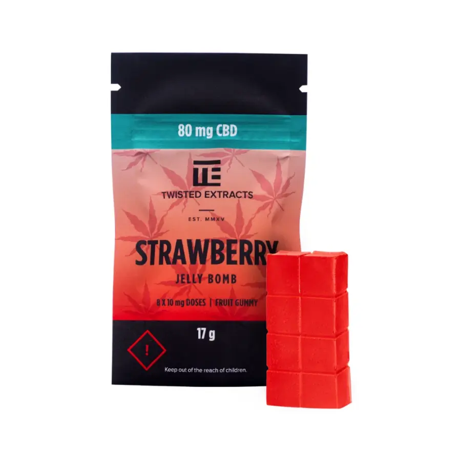 Twisted Extracts – Strawberry CBD Jelly Bomb (80mg CBD)