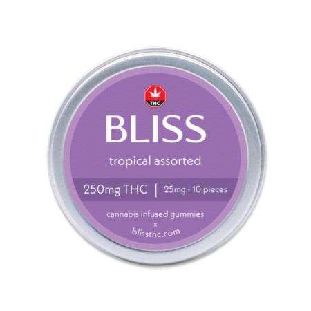 Bliss Edibles - Tropical Assorted Gummies (250mg THC)