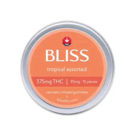 Bliss Edibles - Tropical Assorted Gummies (375mg THC)