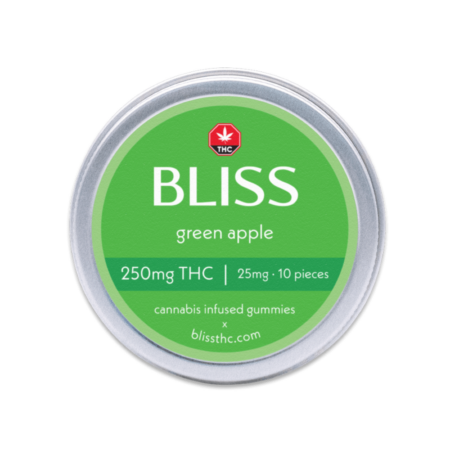 Bliss Edibles - Green Apple Gummies (250mg THC)