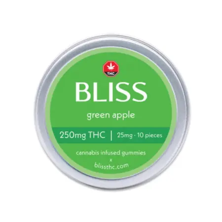 Bliss Edibles - Green Apple Gummies (250mg THC)