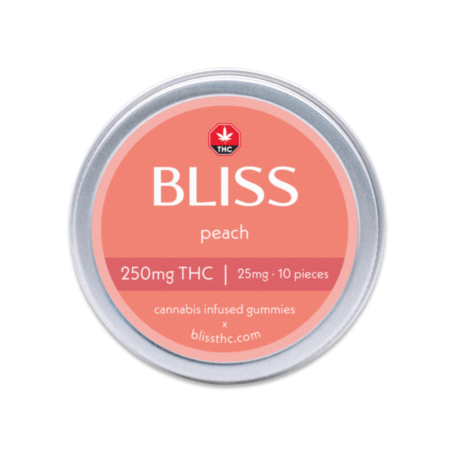 Bliss Edibles - Peach Gummies (250mg THC)