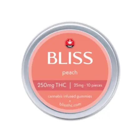 Bliss Edibles - Peach Gummies (250mg THC)