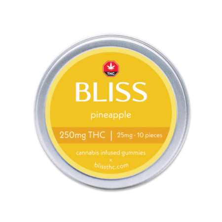 Bliss Edibles - Pineapple Gummies (250mg THC)