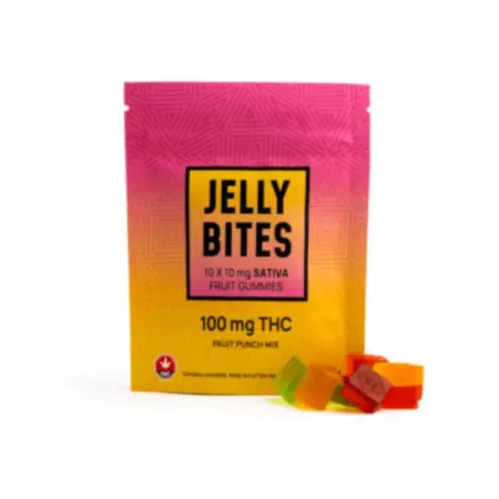 Twisted Extracts – Sativa Regular Strength Jelly Bites (100 mg THC) – Fruit Punch Mix