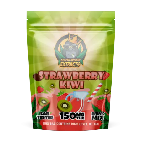 Golden Monkey Extracts: Strawberry Kiwi Drink Mix (150MG THC)