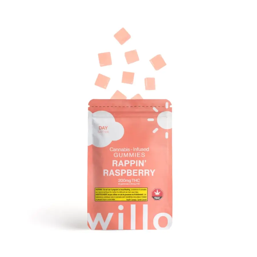 Willo - Rappin' Raspberry (Day) Gummies 200mg THC