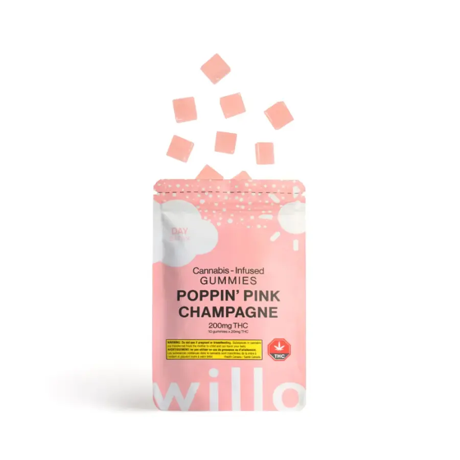 Willo - Poppin' Pink Champagne (Day) Gummies 200mg THC