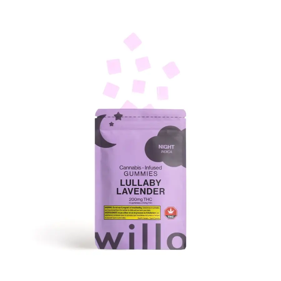 Willo -Lullaby Lavender (Night) Gummies 200mg THC