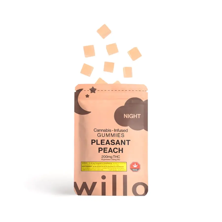 Willo - Pleasant Peach (Night) Gummies 200mg THC
