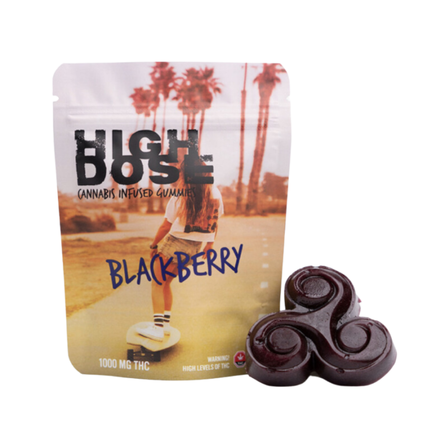 High Dose – Blackberry THC Gummies (1000mg)