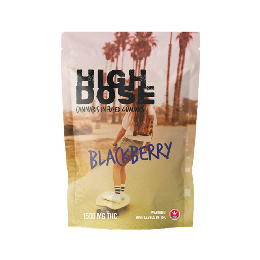 High Dose – Blackberry THC Gummies (1500mg)