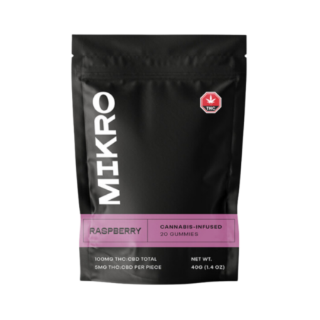 Mikro – Raspberry 1-1 Gummies 100mg