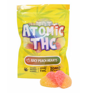 Atomic THC - Juicy Peach Hearts (200mg THC)