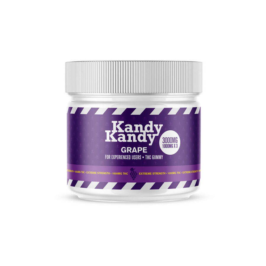 KandyKandy - Grape High Dose Phoenix Tears Vegan Gummies 3000mg THC