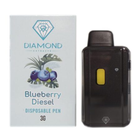 Diamond Concentrates Disposable – Blueberry Diesel  (3 Gram) Pen