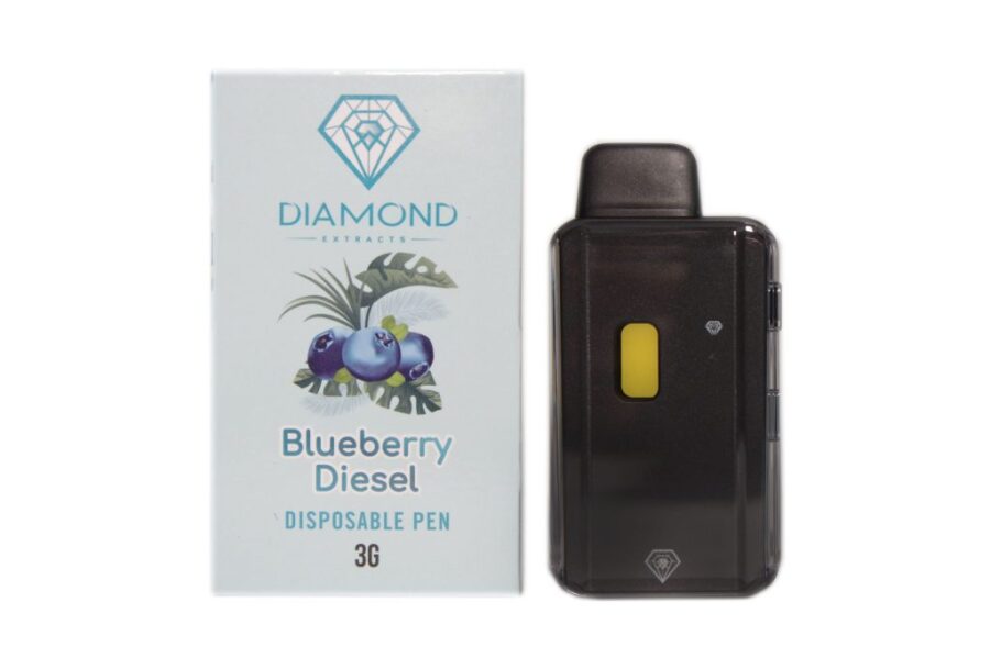 Diamond Concentrates Disposable – Blueberry Diesel  (3 Gram) Pen